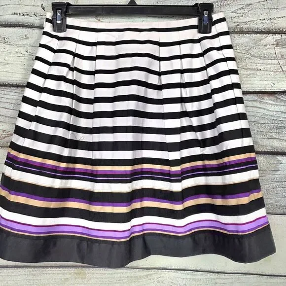 White House Black Market Striped Skirt Womens 8 - Picture 4 of 7